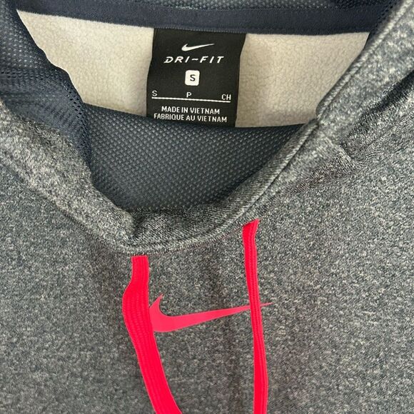 Nike Dr-Fit Women's Speckled Gray Hoodie with Hot Pink Details - S - EUC - Picture 2 of 5